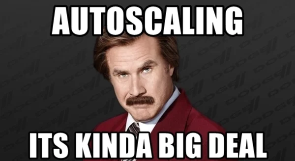 A meme about autoscaling