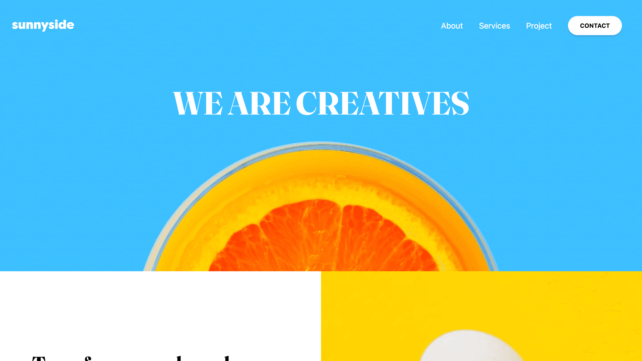Sunny Side Landing Page